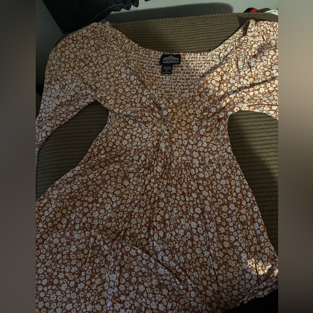 Orange Floral Dress